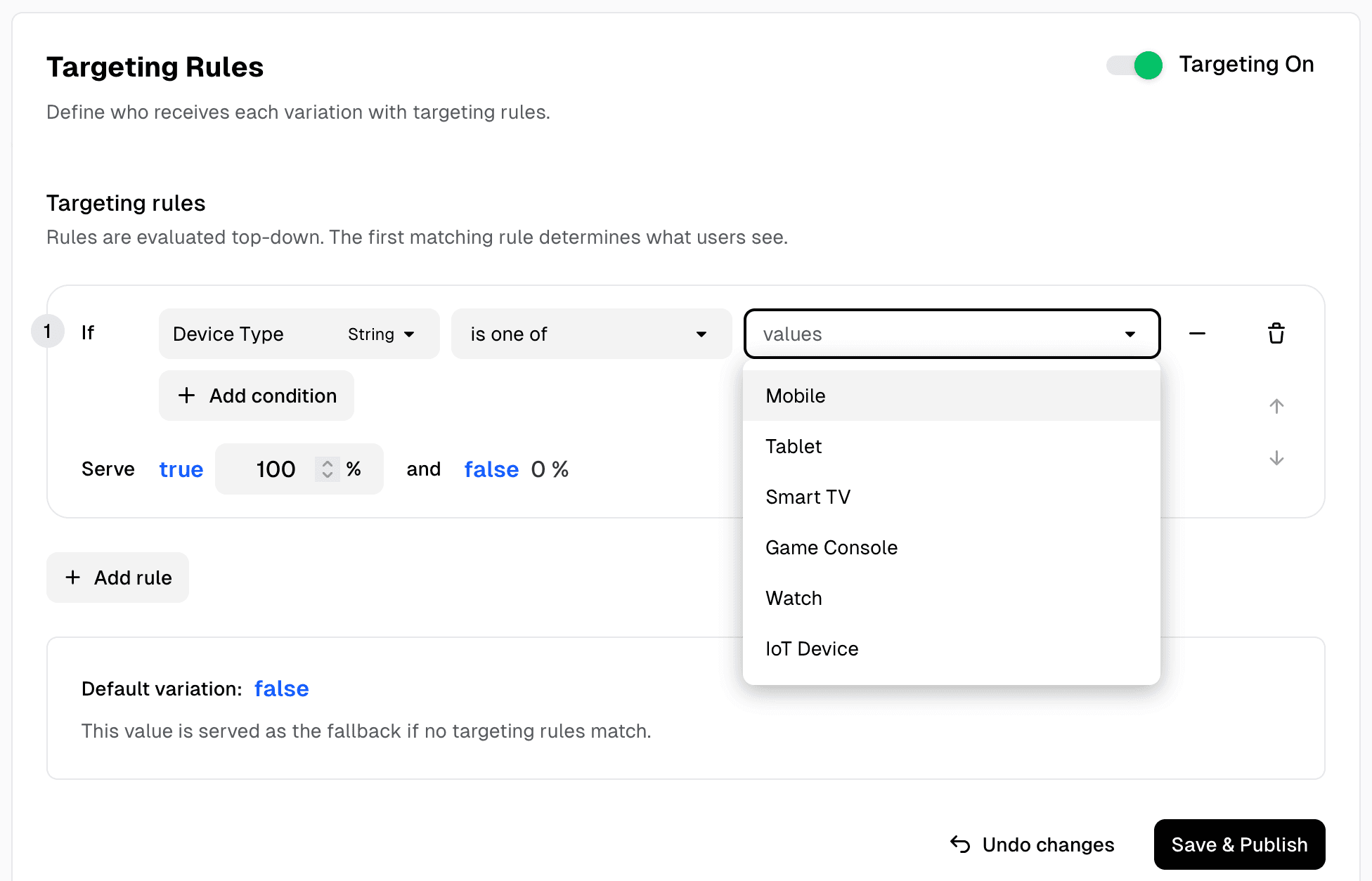 Targeting UI with new properties